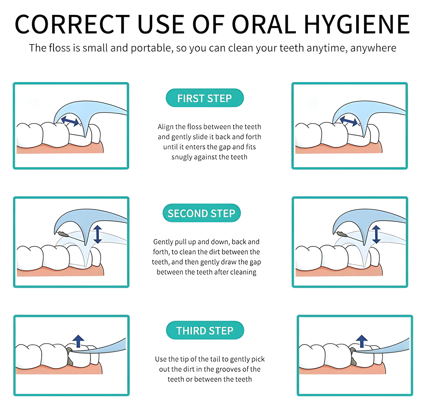 How to use dental floss step by step