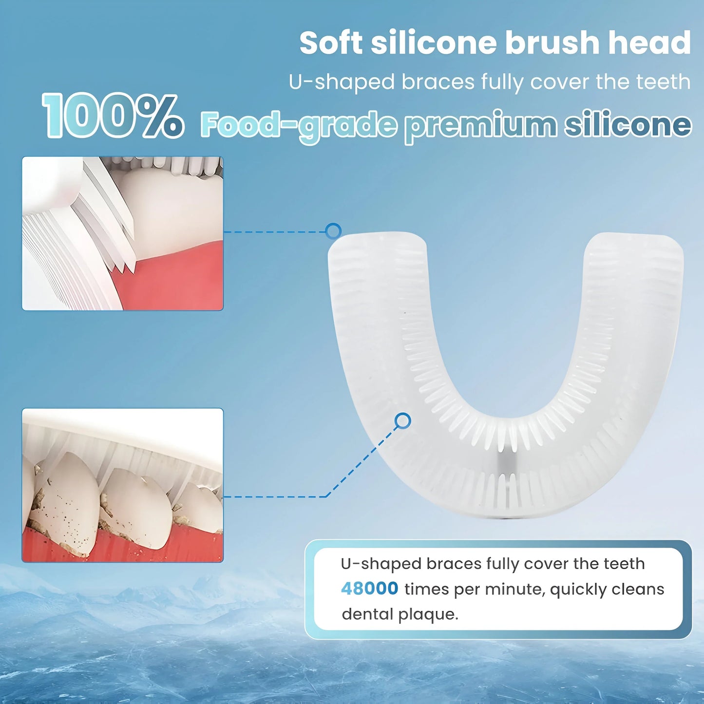 Replacement Head: U-shaped Electric Toothbrush - Comari