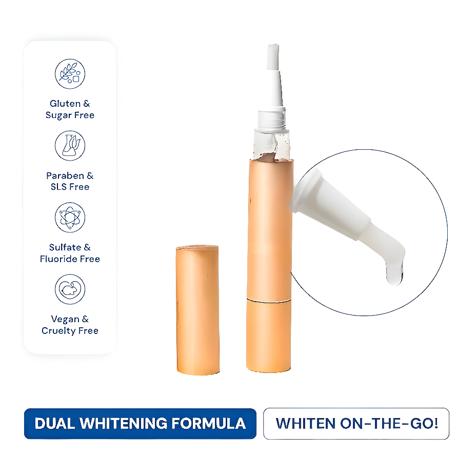 Gold Whitening Pen benefits and close-up