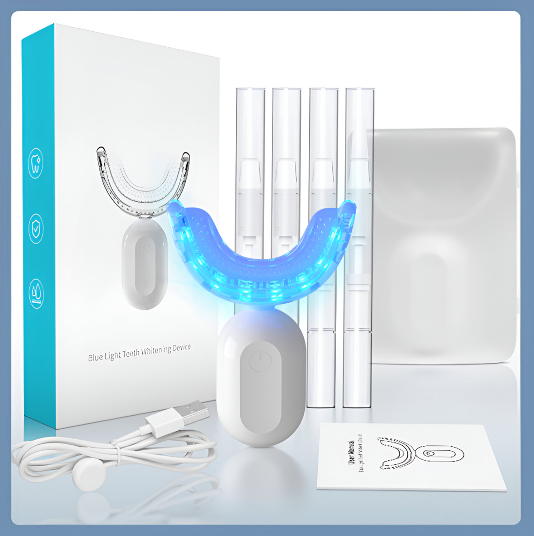 LED Whitening Kit with its components