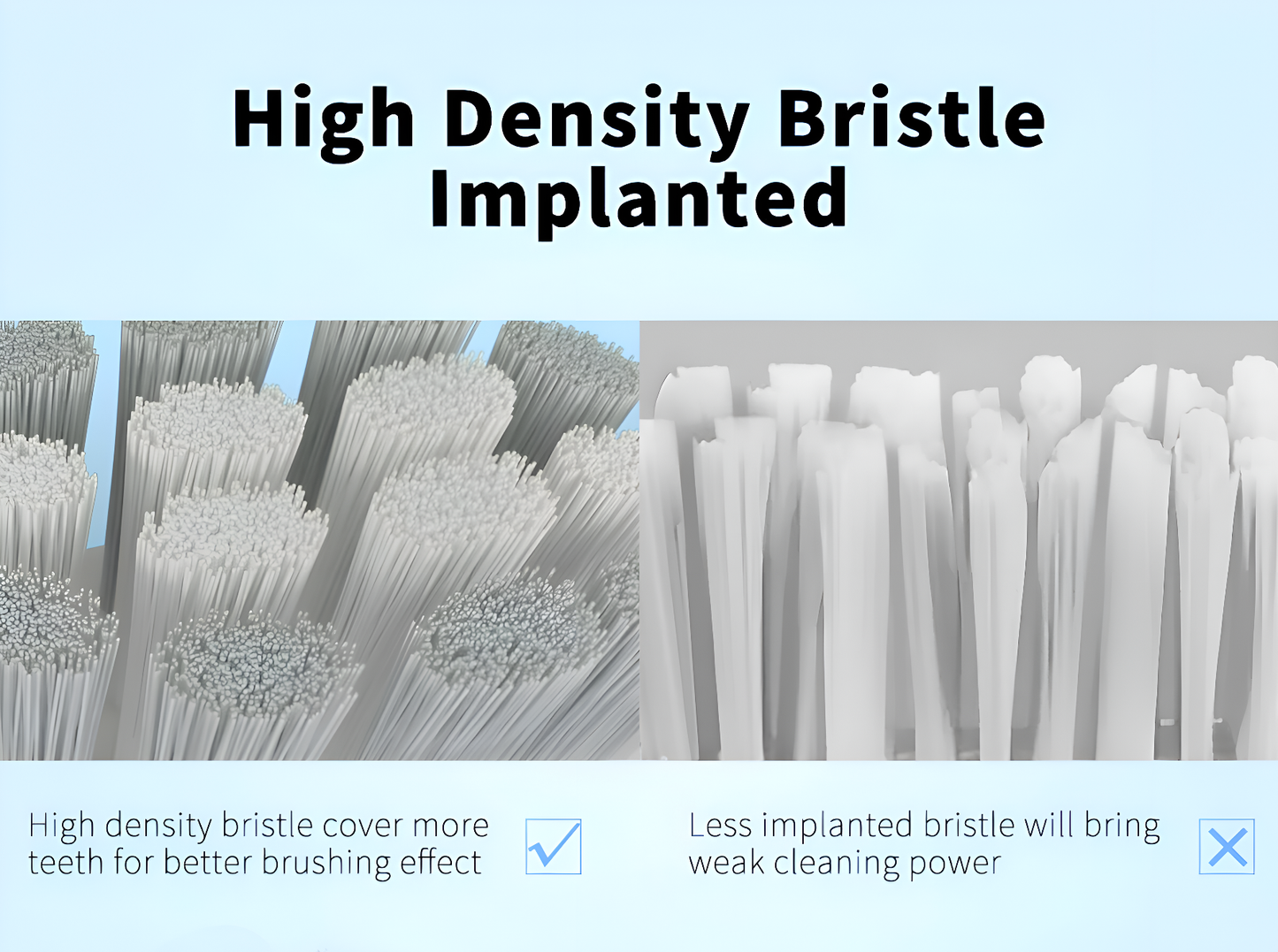 Replacement Heads for Electric Toothbrush features and bristles close-up
