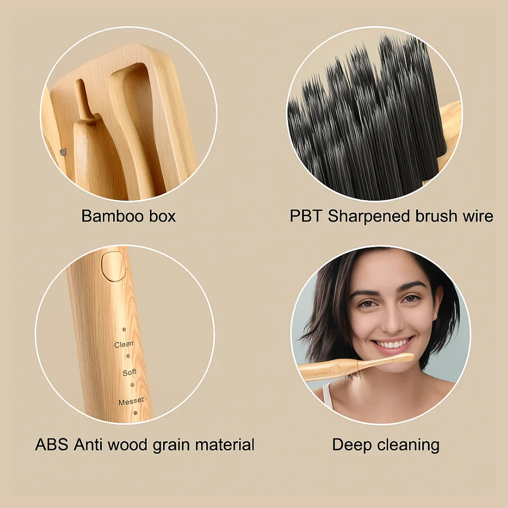 Bamboo Electric Toothbrush - Comari