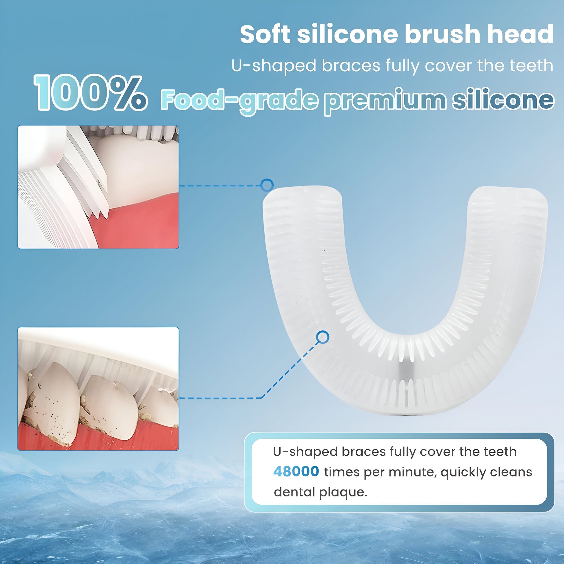 Replacement Heads: Electric U-Toothbrush for Kids - Comari