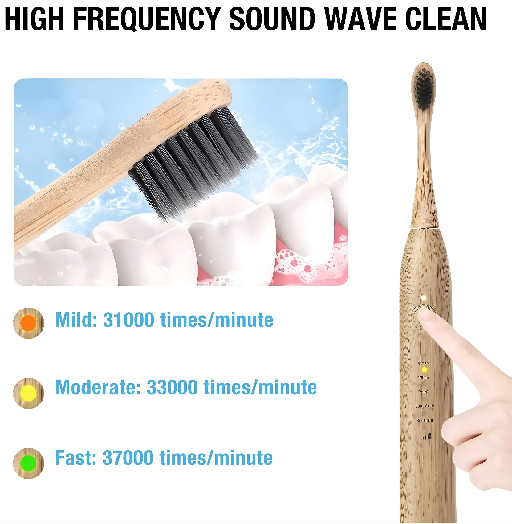 Bamboo Electric Toothbrush - Comari
