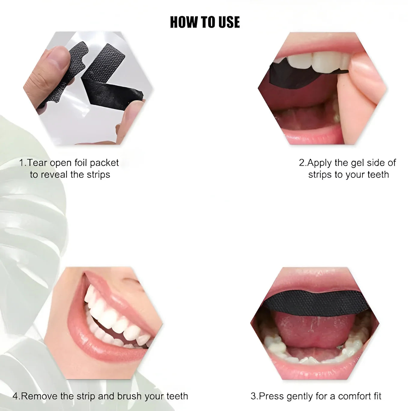 Charcoal Whitening Strips - Comari Oral Care 