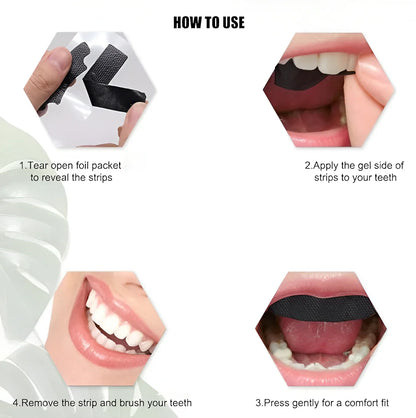 Charcoal Whitening Strips - Comari Oral Care 